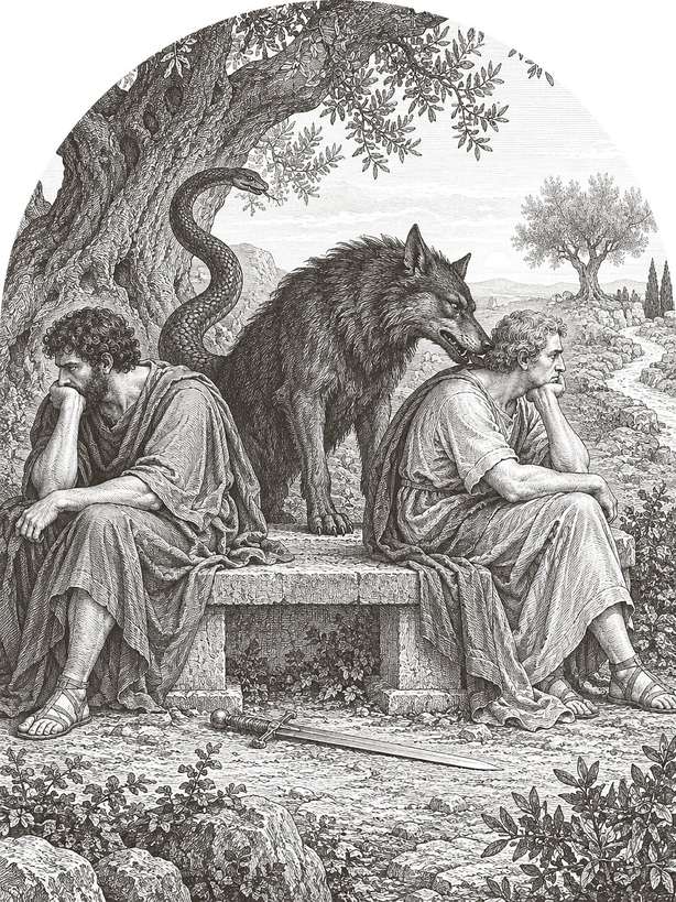 Engraved plate for the name AMON